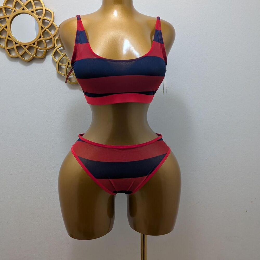 Parade Women's Red and Navy Bikinis-and-tankini-sets